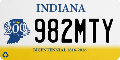 IN license plate 982MTY