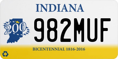 IN license plate 982MUF