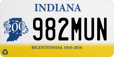 IN license plate 982MUN