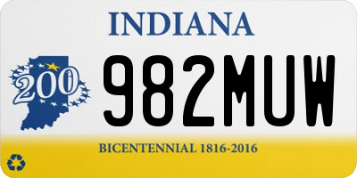 IN license plate 982MUW