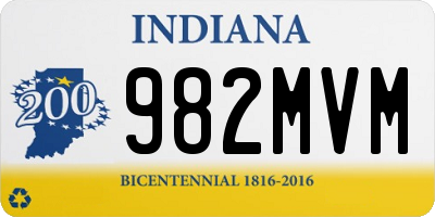 IN license plate 982MVM
