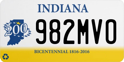 IN license plate 982MVO