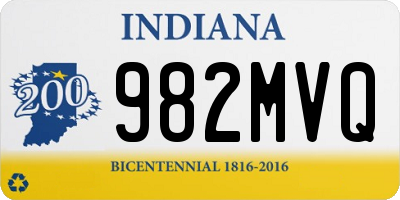 IN license plate 982MVQ