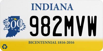 IN license plate 982MVW