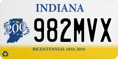 IN license plate 982MVX