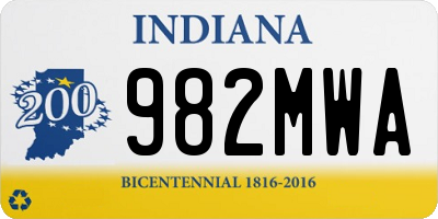 IN license plate 982MWA