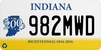 IN license plate 982MWD