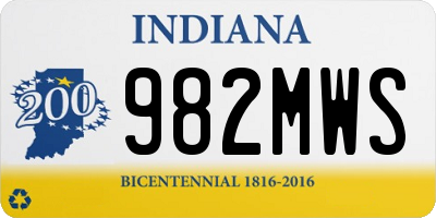 IN license plate 982MWS