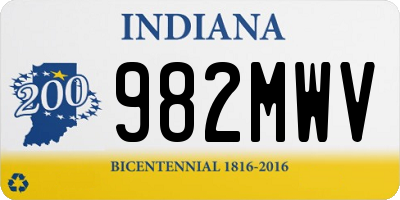 IN license plate 982MWV