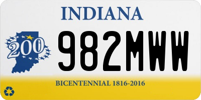 IN license plate 982MWW