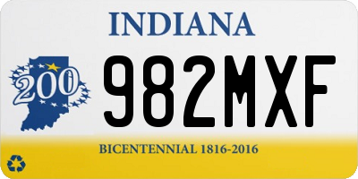 IN license plate 982MXF