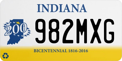 IN license plate 982MXG