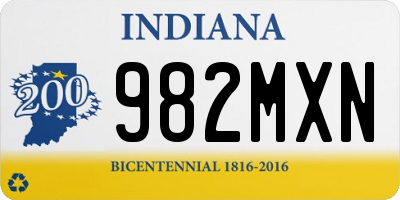 IN license plate 982MXN