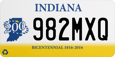 IN license plate 982MXQ