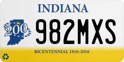 IN license plate 982MXS