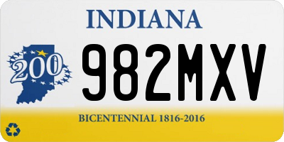 IN license plate 982MXV