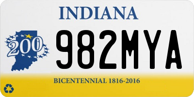 IN license plate 982MYA