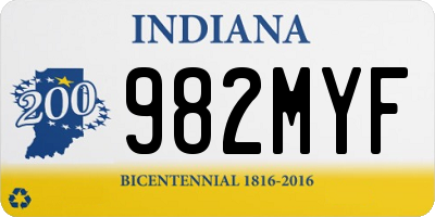 IN license plate 982MYF