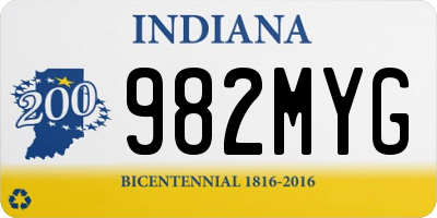 IN license plate 982MYG