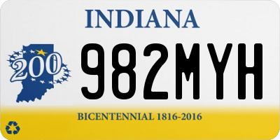 IN license plate 982MYH