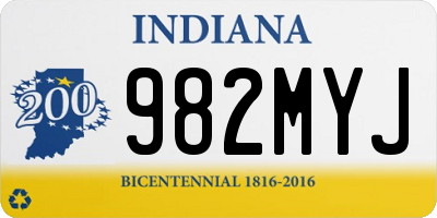 IN license plate 982MYJ