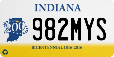 IN license plate 982MYS