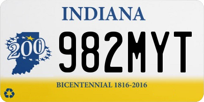 IN license plate 982MYT