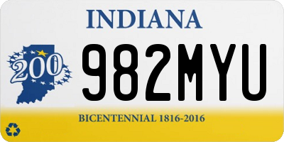 IN license plate 982MYU