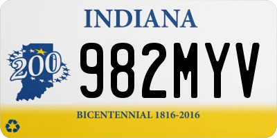 IN license plate 982MYV