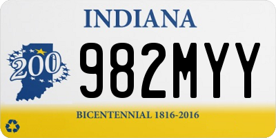 IN license plate 982MYY