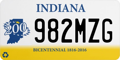 IN license plate 982MZG