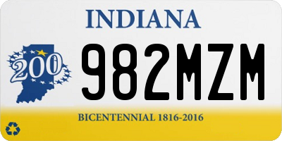 IN license plate 982MZM