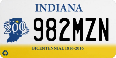 IN license plate 982MZN