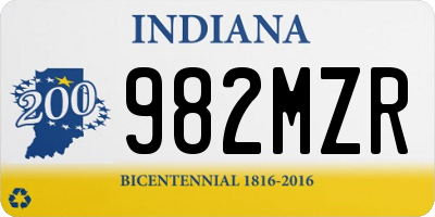 IN license plate 982MZR