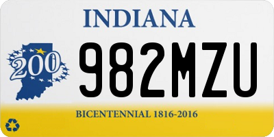 IN license plate 982MZU