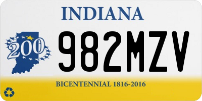 IN license plate 982MZV