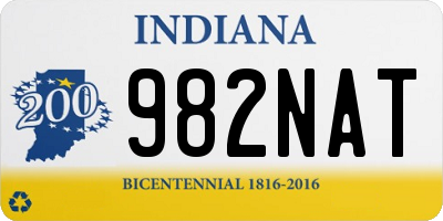 IN license plate 982NAT