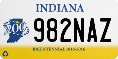 IN license plate 982NAZ