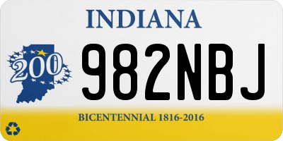 IN license plate 982NBJ
