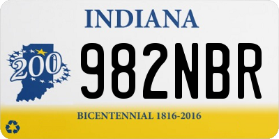 IN license plate 982NBR