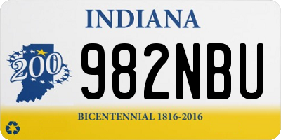 IN license plate 982NBU