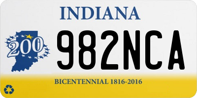 IN license plate 982NCA