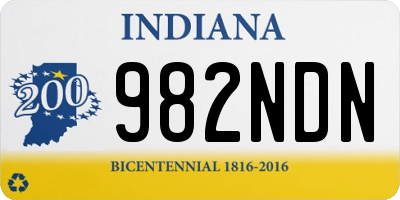 IN license plate 982NDN