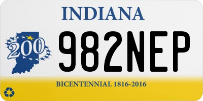 IN license plate 982NEP