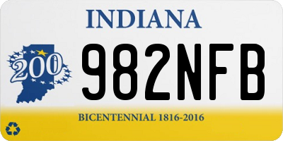 IN license plate 982NFB