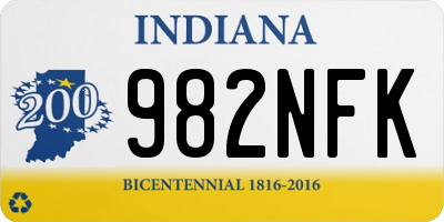 IN license plate 982NFK