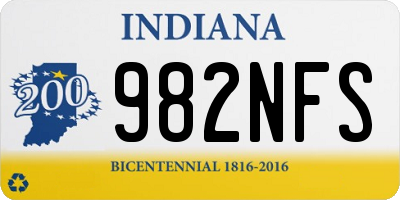 IN license plate 982NFS