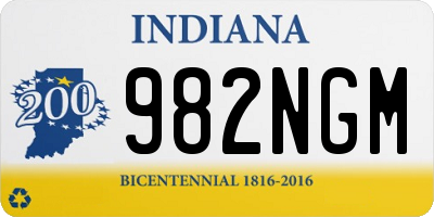 IN license plate 982NGM