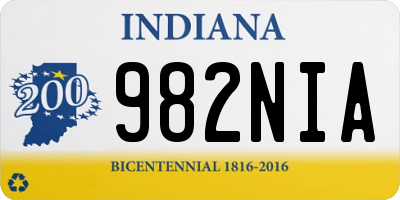 IN license plate 982NIA