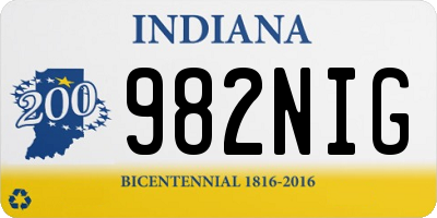 IN license plate 982NIG